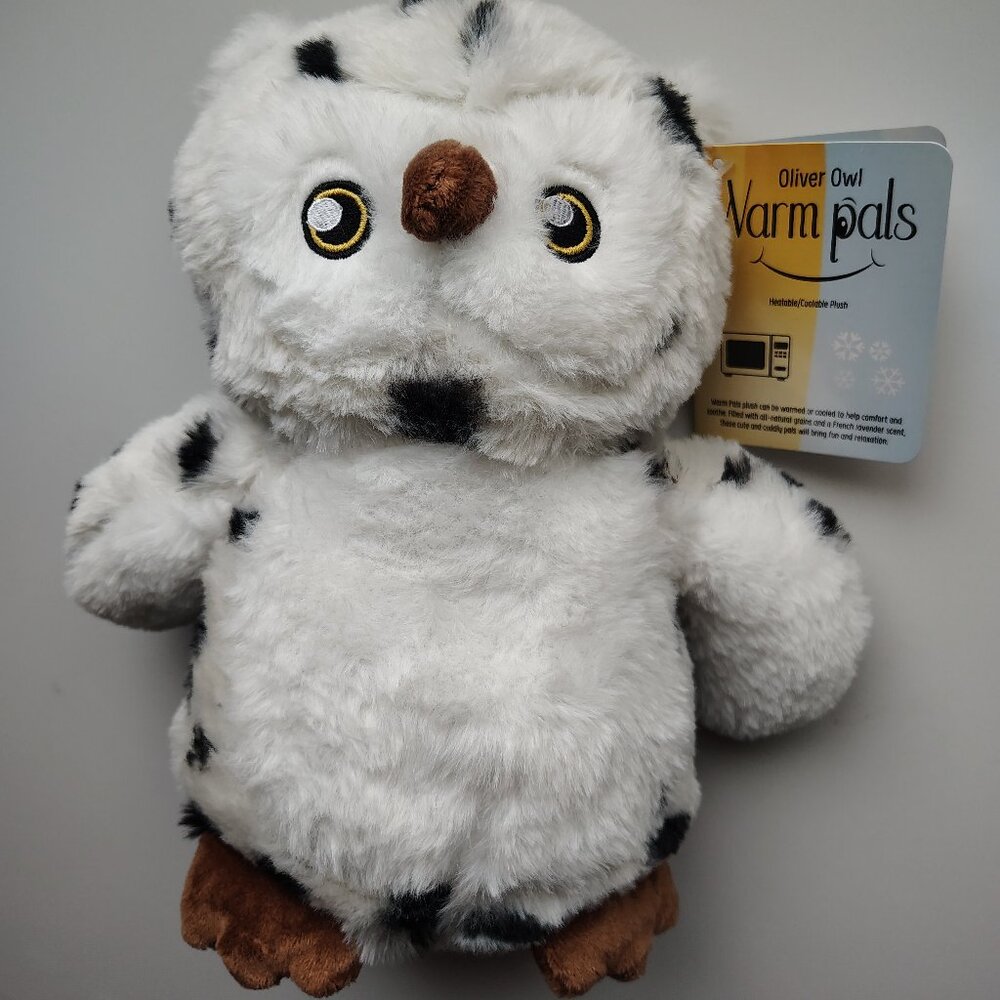 New Warm Pals Oliver Owl Microwavable & Weighted Plush Stuffed Animal